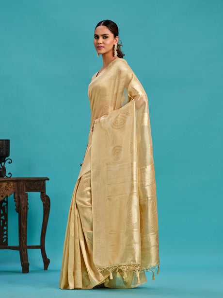 Mimosa Women's Woven Design Banarasi Art Silk Saree With Blouse Piece : SA00001217TSFREE
