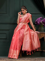 Mimosa Women's Woven Design Banarasi Art Silk Saree With Blouse Piece : SA0000872PC