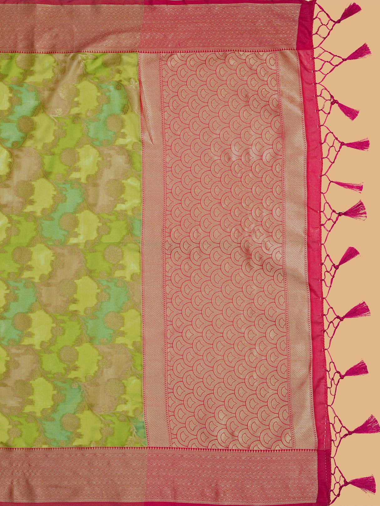Mimosa Women's Woven Design Banarasi Art Silk Saree With Blouse Piece : SA00001214PGFREE