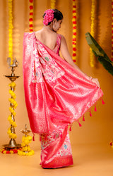Mimosa Women's Woven Design Kanjivaram Style Art Silk Saree With Blouse Piece : SA00001599HWFREE