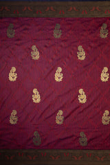 Mimosa Women's Woven Design Kanjivaram Style Art Silk Saree With Blouse Piece : SA00001648WNFREE