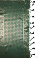 Mimosa Women's Woven Design Banarasi Style Art Silk Saree With Blouse Piece : SA00001601RMFREE