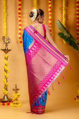 Mimosa Women's Woven Design Kanjivaram Style Art Silk Saree With Blouse Piece : SA00001733ANFREE