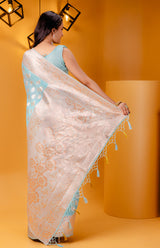 Mimosa Women's Woven Design Banarasi Style Art Silk Saree With Blouse Piece : SA00001804SFFREE