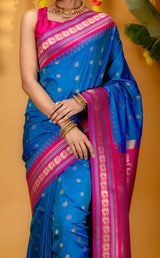 Mimosa Women's Woven Design Kanjivaram Style Art Silk Saree With Blouse Piece : SA00001733ANFREE