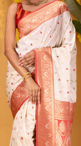 Mimosa Women's Woven Design Kanjivaram Style Art Silk Saree With Blouse Piece : SA00001788HWFREE