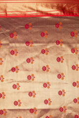 Mimosa Women's Woven Design Paithani Style Art Silk Saree With Blouse Piece : SA00001696RNFREE
