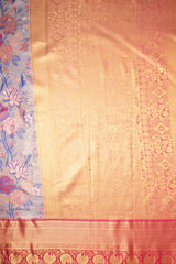 Mimosa Women's Woven Design Kanjivaram Style Art Silk Saree With Blouse Piece : SA00001820RBFREE