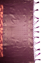 Mimosa Women's Woven Design Kanjivaram Style Art Silk Saree With Blouse Piece : SA00001599STFREE