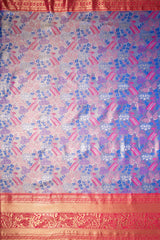 Mimosa Women's Woven Design Kanjivaram Style Art Silk Saree With Blouse Piece : SA00001812RBFREE