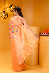 Mimosa Women's Woven Design Banarasi Style Art Silk Saree With Blouse Piece : SA00001595PCFREE