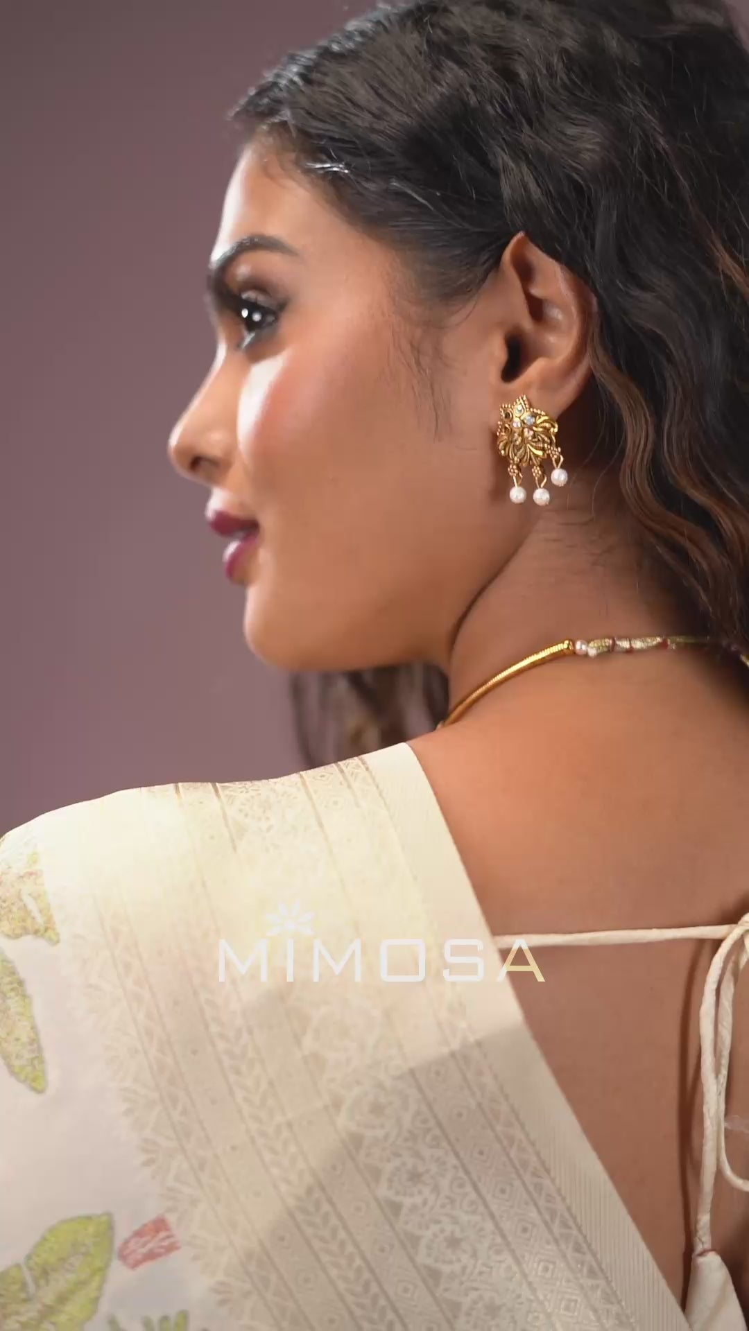 Mimosa Women's Woven Design Banarasi Style Art Silk Saree With Blouse Piece : SA00001987WHFREE