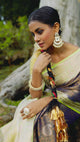 Mimosa Women's Woven Design Kanjivaram Style Art Silk Saree With Blouse Piece : SA0000412NVFREE