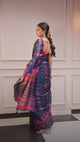 Mimosa Women's Woven Design Kanjivaram Style Art Silk Saree With Blouse Piece : SA00001658BLUFREE