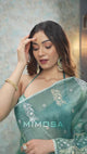 Mimosa Women's Woven Design Banarasi Style Tissue Crush Saree With Blouse Piece : SA00002012SFFREE