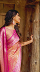 Mimosa Women's Woven Design Kanjivaram Style Art Silk Saree With Blouse Piece : SA0000374RNFREE