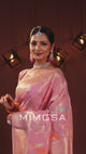 Mimosa Women's Woven Design Banarasi Style Art Silk Saree With Blouse Piece : SA00001769PNKFREE