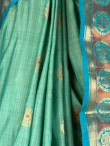 MIMOSA Rama Kanjivaram tusser Saree — fleets shot full lifestyle