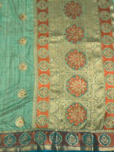 MIMOSA Rama Kanjivaram tusser Saree — pallu and zari work detail