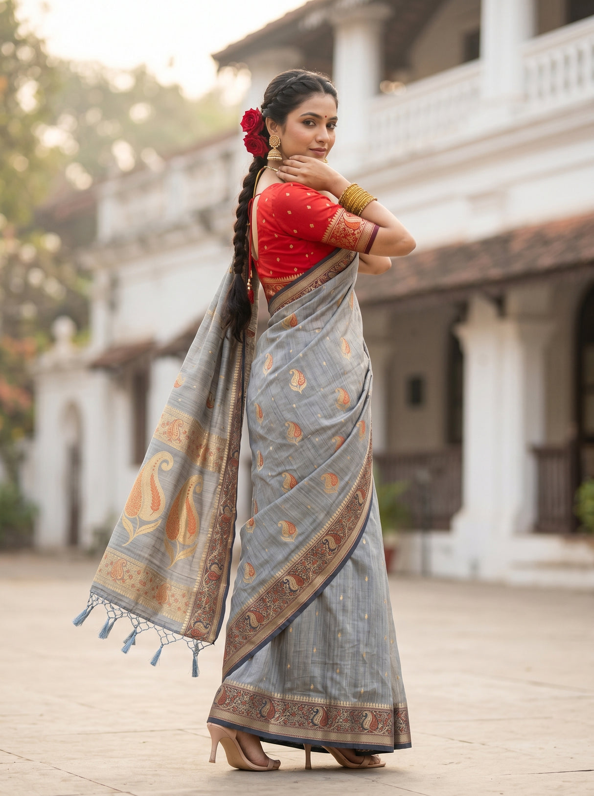 MIMOSA Saree Saree — pose 9 styling detail
