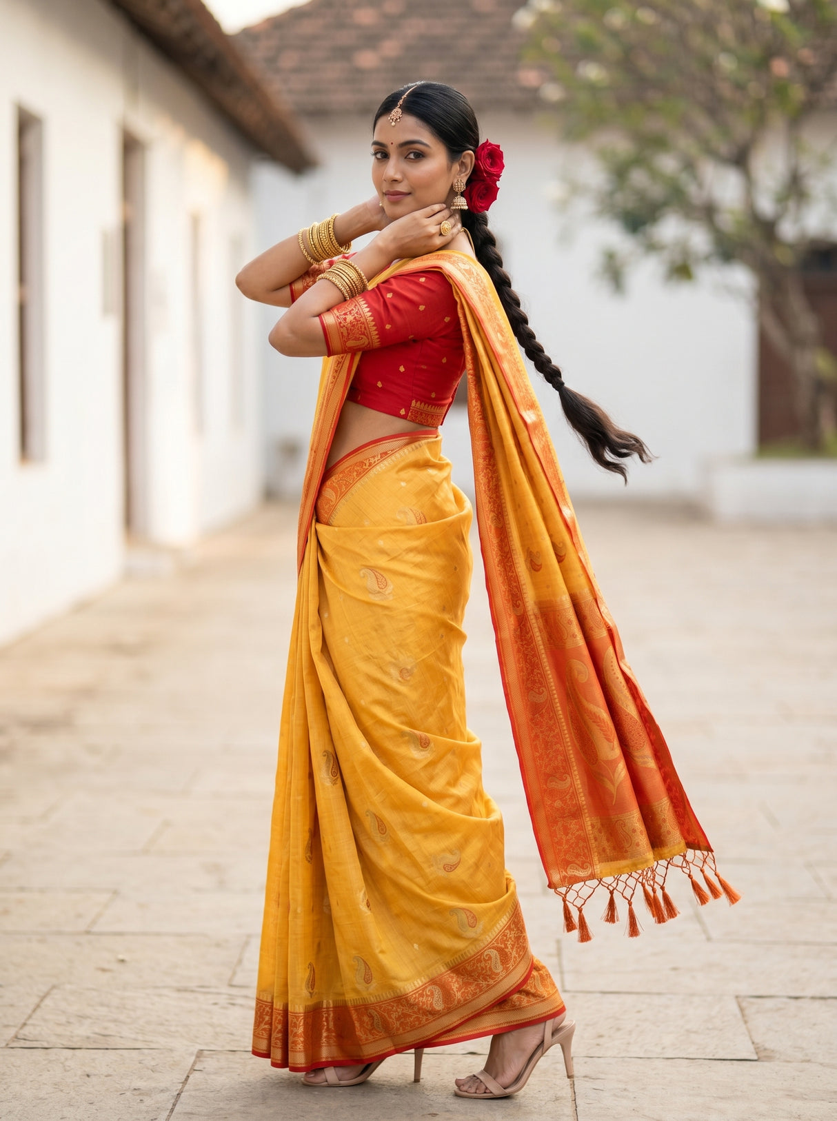 MIMOSA Saree Saree — pose 9 styling detail