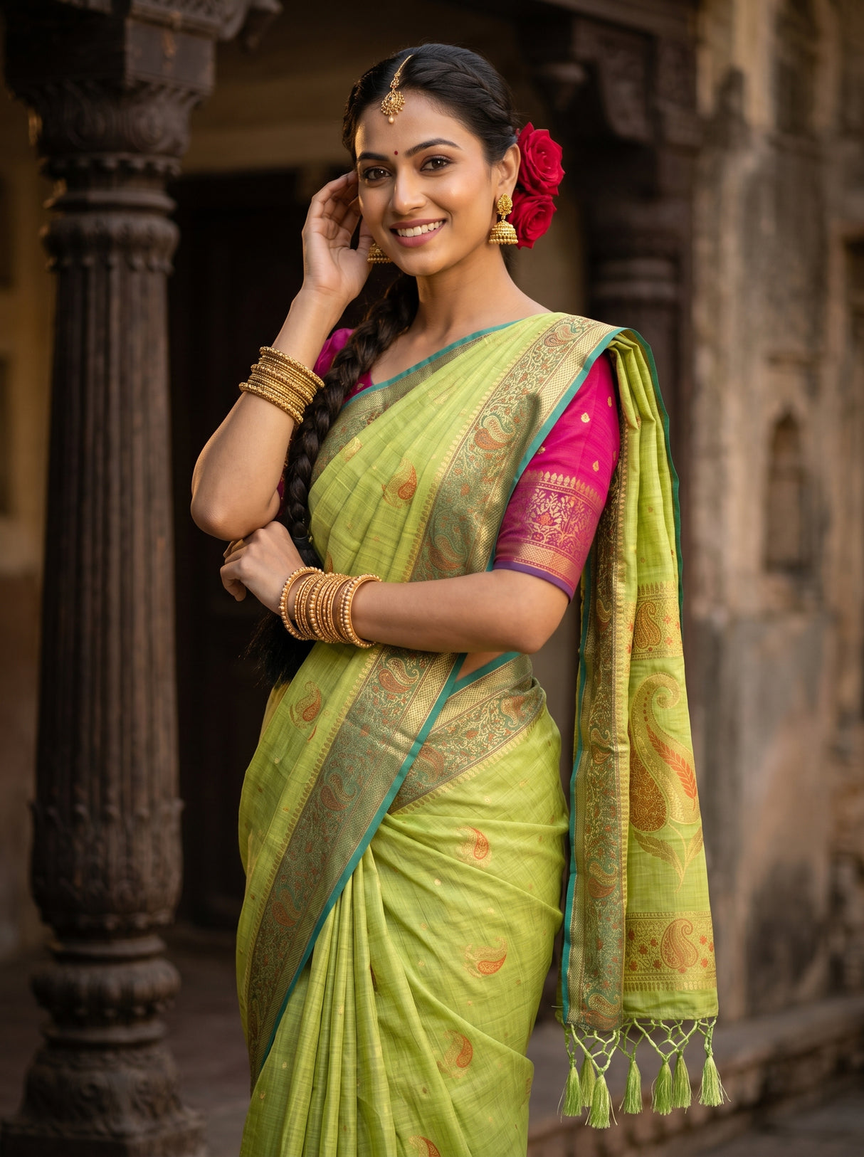 MIMOSA Saree Saree — pose 10 styling detail