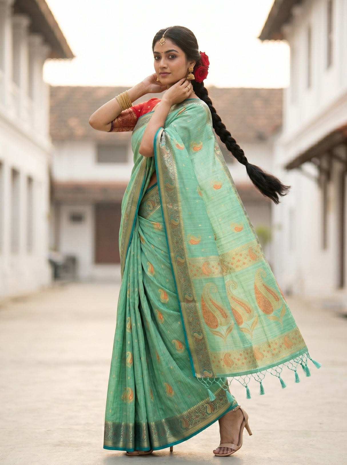 MIMOSA Saree Saree — pose 9 styling detail