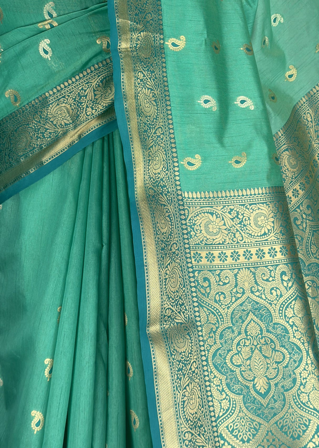 MIMOSA Rama Banarasi Art Silk Saree — fleets shot full lifestyle