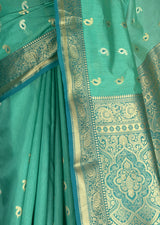 MIMOSA Rama Banarasi Art Silk Saree — fleets shot full lifestyle
