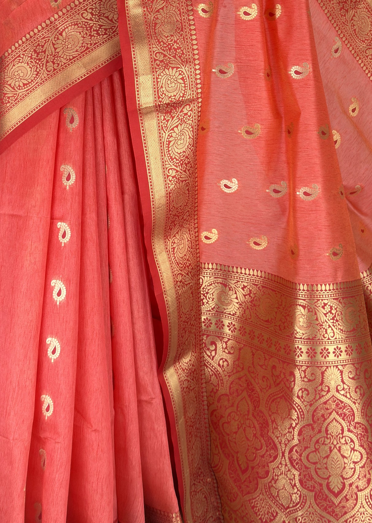MIMOSA Strawberry Banarasi Art Silk Saree — fleets shot full lifestyle