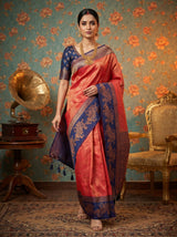 MIMOSA Gajari Kanjivaram Art silk Saree — pose 7 styling detail
