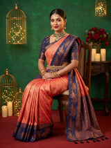 MIMOSA Gajari Kanjivaram Art silk Saree — pose 8 styling detail