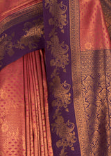 MIMOSA Maroon Kanjivaram Art silk Saree — fleets shot full lifestyle