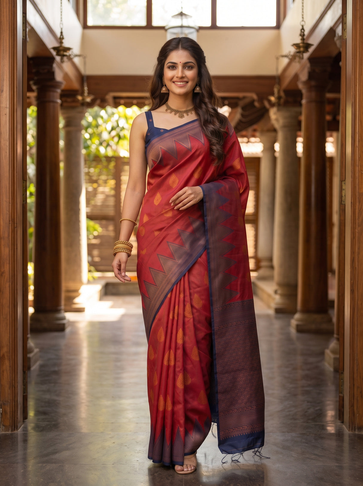 MIMOSA Gajari Saree Saree — pose 6 styling detail