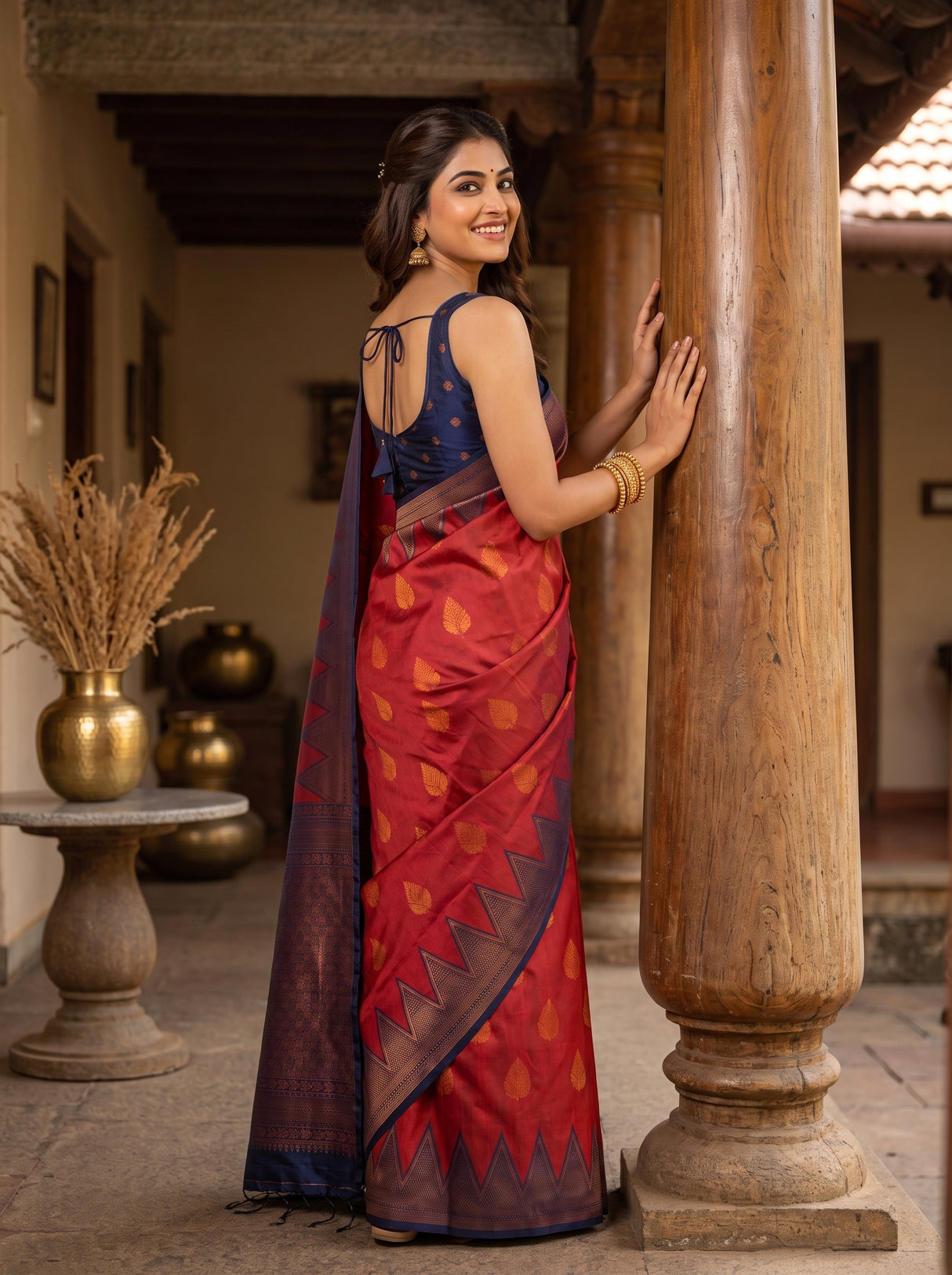 MIMOSA Gajari Saree Saree — pose 7 styling detail