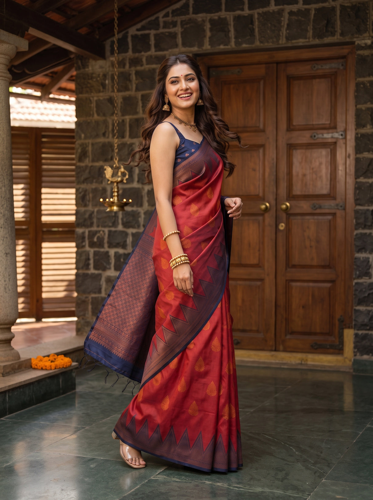 MIMOSA Gajari Saree Saree — pose 9 styling detail
