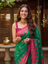 MIMOSA Green Saree Saree — pose 10 styling detail