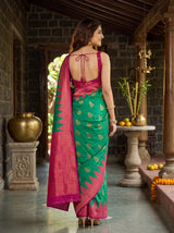 MIMOSA Green Saree Saree — pose 2 styling detail
