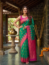 MIMOSA Green Saree Saree — pose 4 styling detail