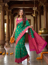 MIMOSA Green Saree Saree — pose 5 styling detail