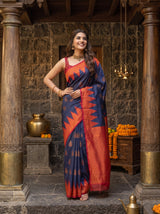 MIMOSA Navy Saree Saree — pose 4 styling detail