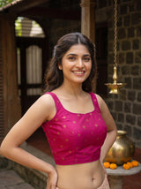 MIMOSA Pista Saree Saree — blouse close-up