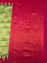 MIMOSA Pista Saree Saree — pallu and zari work detail
