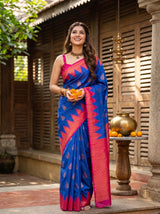 Royal Blue  Saree