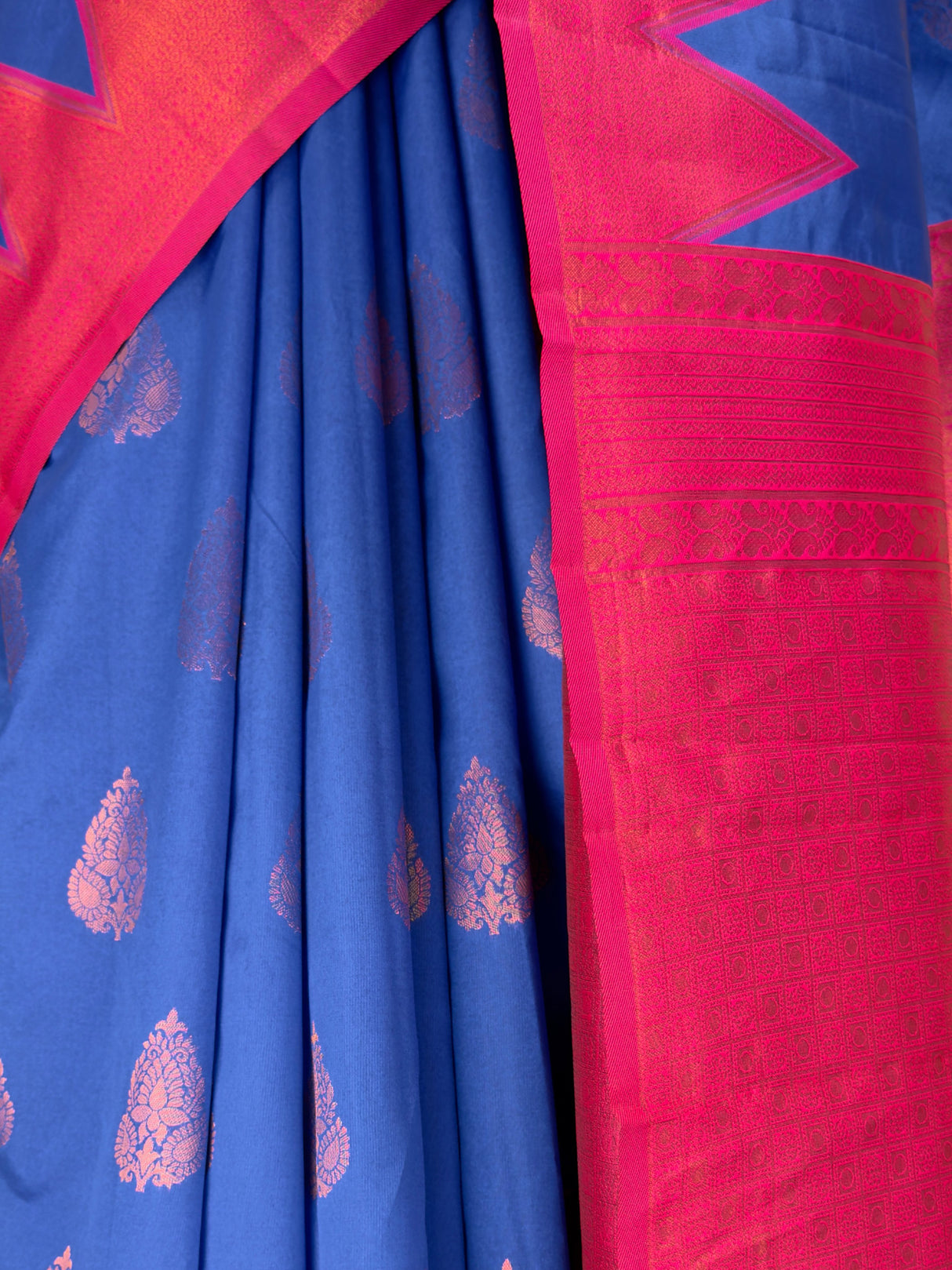 MIMOSA Royal Blue Saree Saree — fleets shot full lifestyle