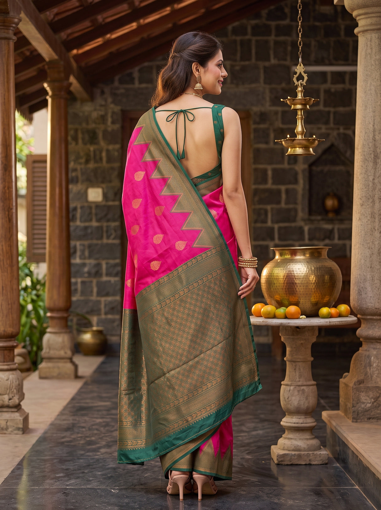 MIMOSA Rani Saree Saree — pose 2 styling detail