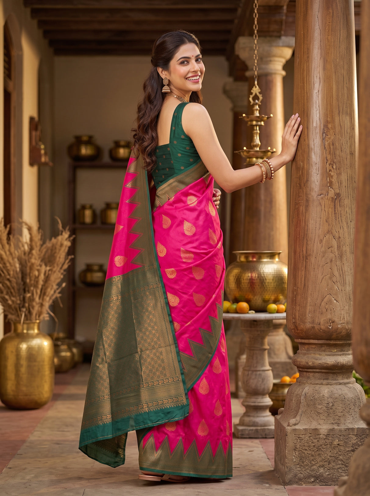 MIMOSA Rani Saree Saree — pose 7 styling detail