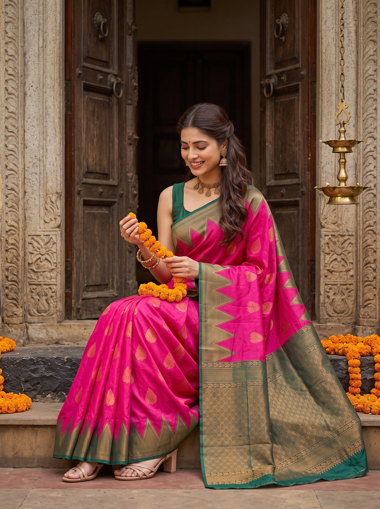 MIMOSA Rani Saree Saree — pose 8 styling detail