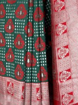 MIMOSA Green Banarasi Art Silk Saree — fleets shot full lifestyle