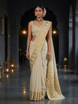 White Art Silk Saree